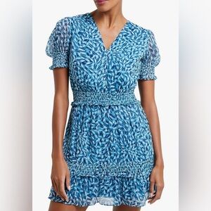 French Connection Womens Billi Recy Hallie Printed Short Mini Dress